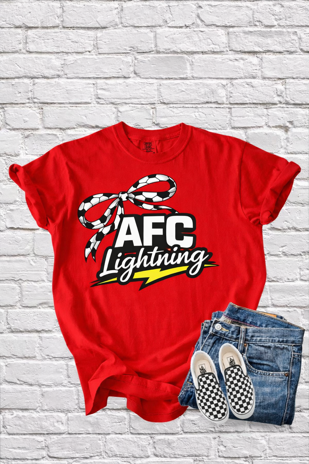 AFC Lightning Soccer Bow Tee