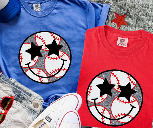 Baseball Smiley Tee